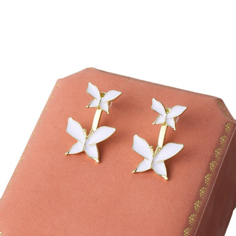 S925 Silver Needle Butterfly Earrings
