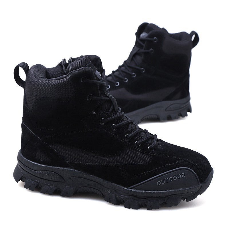 Mountaineering Work Shoes High-Top Lace-Up Mid-Tube Martin Boots