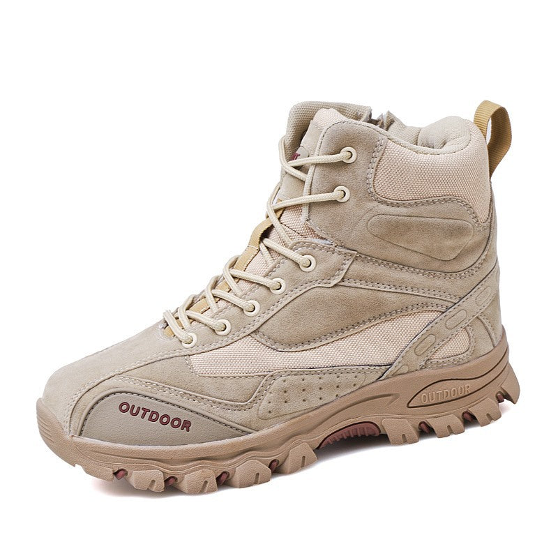 Mountaineering Work Shoes High-Top Lace-Up Mid-Tube Martin Boots