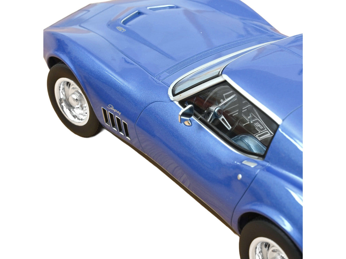 1969 Chevrolet Corvette Coupe Le Mans Blue Metallic with Blue Interior 1/18 Diecast Model Car by Norev