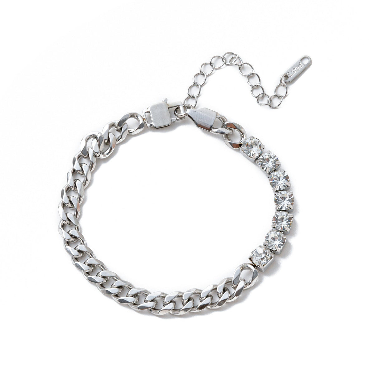 Electroplating Gold Hip-hop Titanium Steel Bracelet Necklace Color Protection