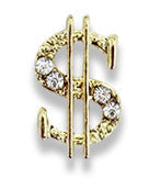 Gold-foil Symbol Alloy Nail Art Accessories