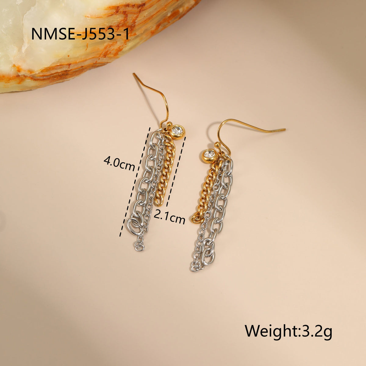 Autumn And Winter New Style Necklaces Gold And Silver Color Matching Earrings Jewelry