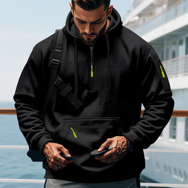 Casual Men's Sports Cargo Coat Regular Sleeve