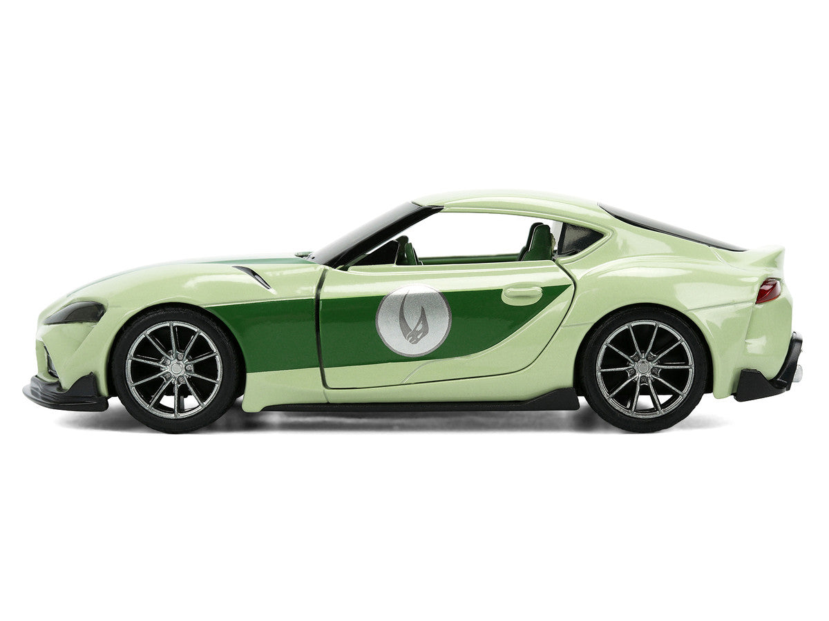 2020 Toyota GR Supra "Grogu" Livery Light Green with Green Graphics and Hood "Star Wars" Franchise "Hollywood Rides" Series 1/32 Diecast Model Car by Jada