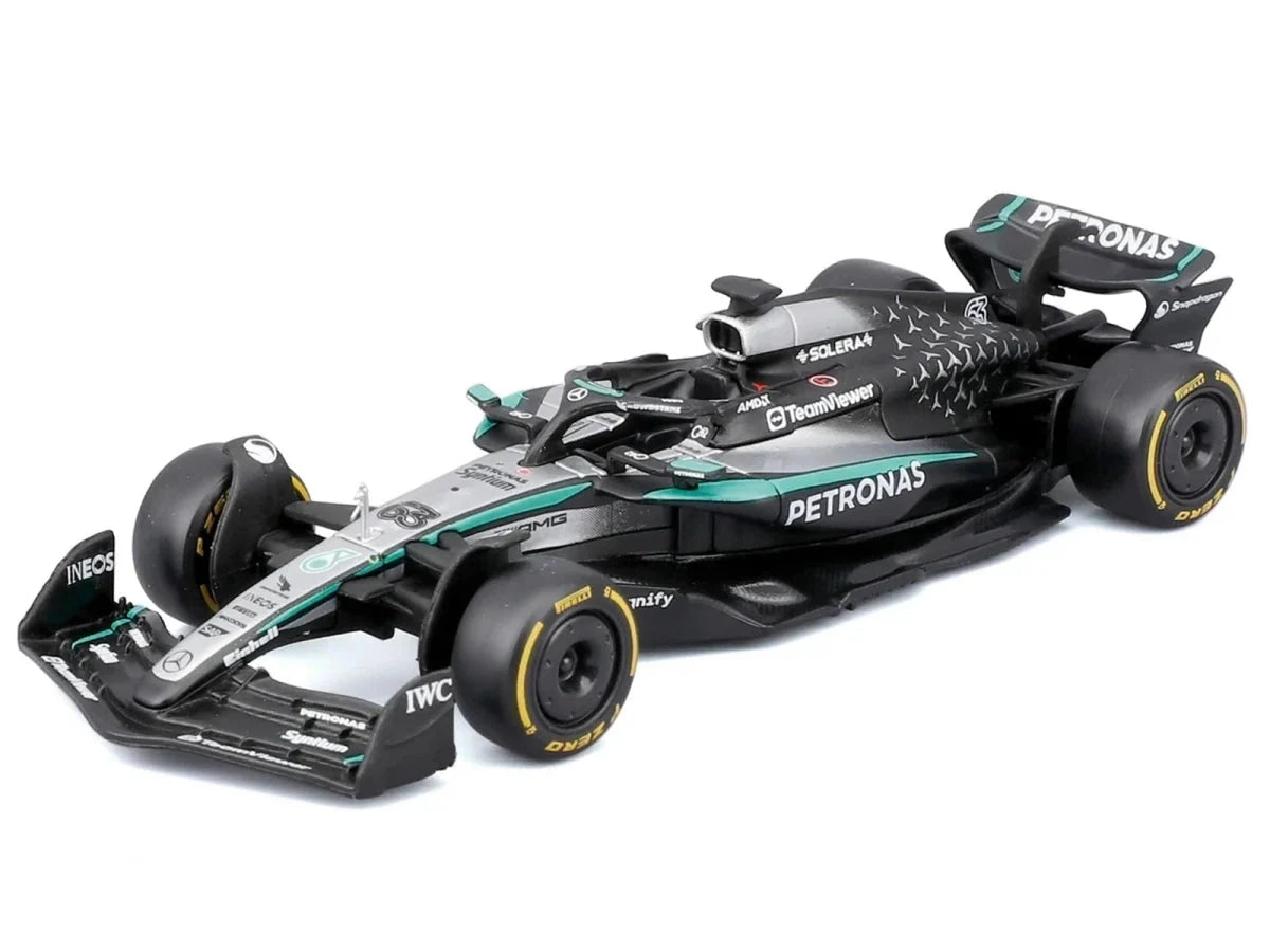 Mercedes-AMG F1 W16 E Performance #63 George Russell "Petronas" Formula One F1 World Championship (2025) "Race" Series 1/43 Diecast Model Car by Bburago