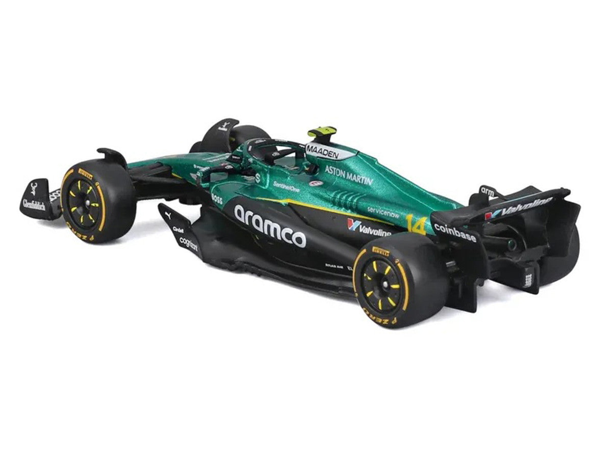 Aston Martin AMR25 #14 Fernando Alonso "Aramco" Formula One F1 World Championship (2025) "Race" Series 1/43 Diecast Model Car by Bburago