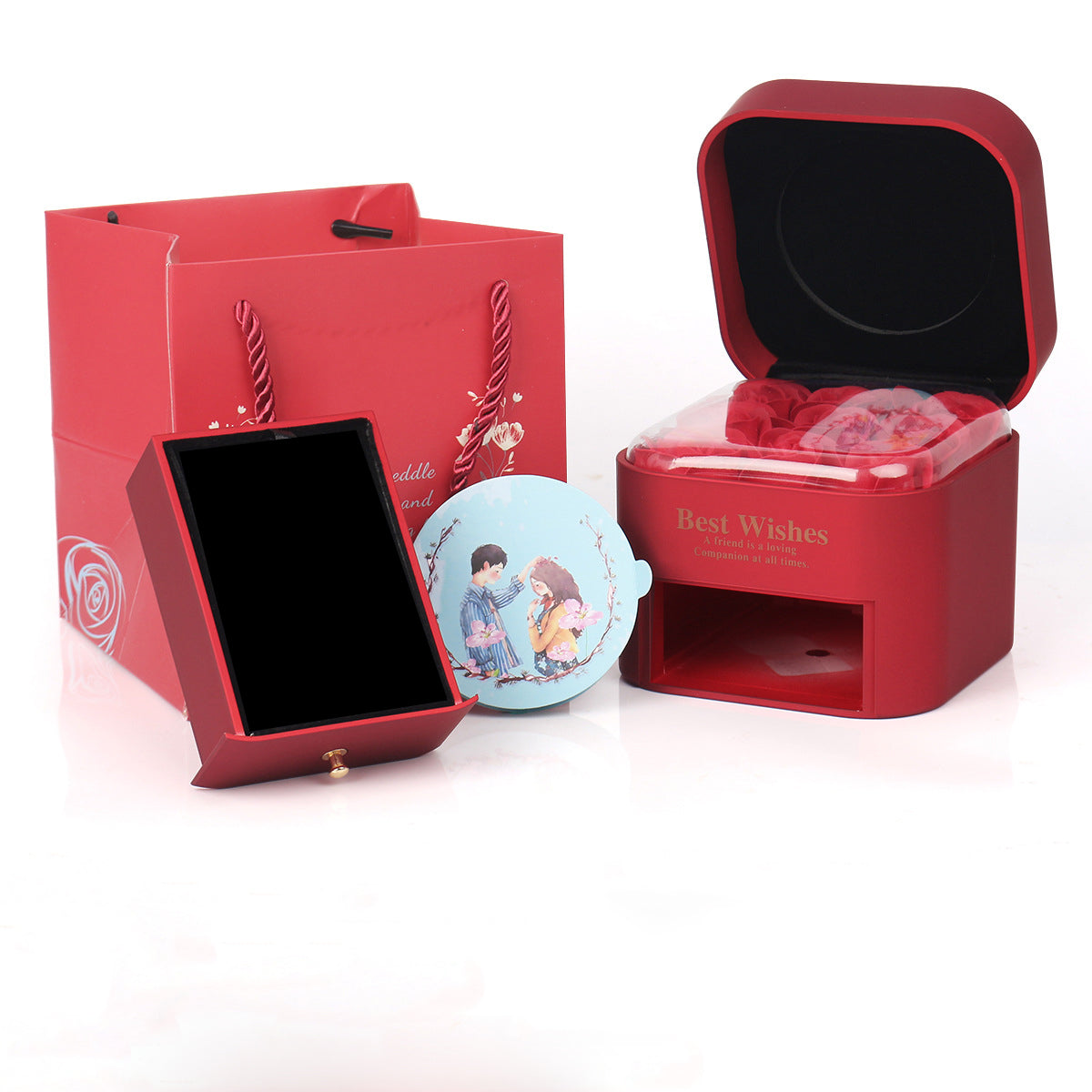 Tanabata Romantic Valentine's Day Ring Pendant Gift Box