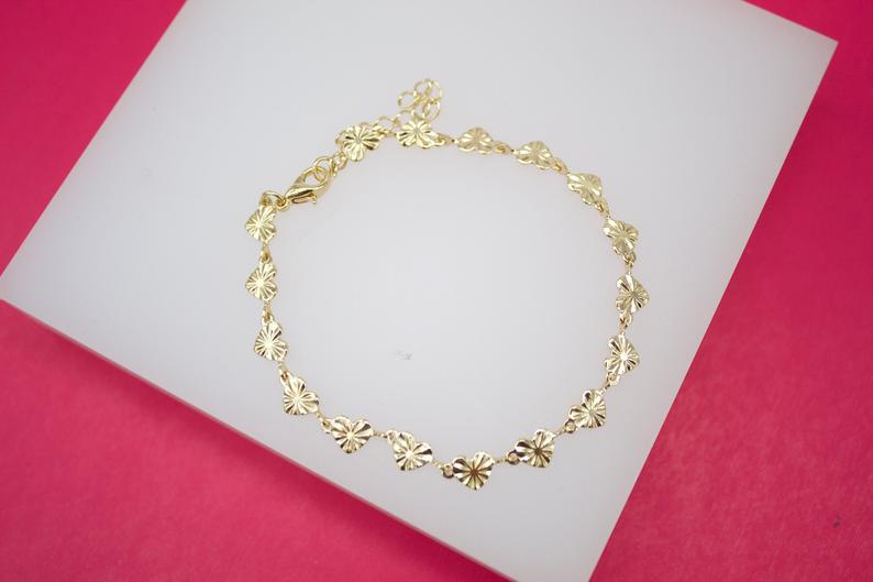 Designed Heart Bracelet (I200)