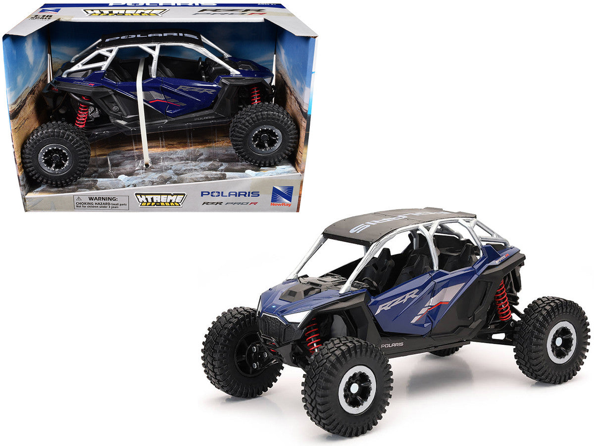 Polaris RZR Pro R UTV Blue with Black Top "Xtreme Off-Road" Series 1/18 Diecast Model by New Ray