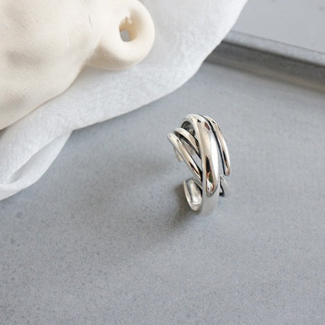 S925 Vintage Multilayer Wound Ring
