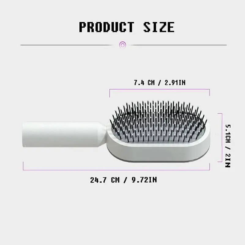 Self-Cleaning 3D Hair Brush