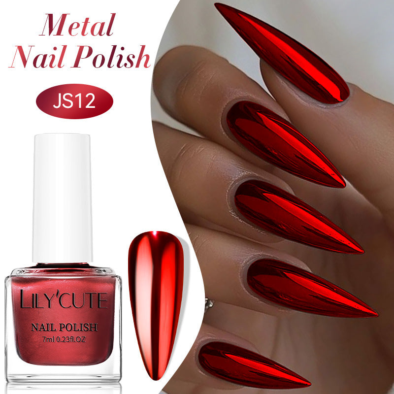 Quick-dry Metallic Mirror Nail Polish, No Baking Required