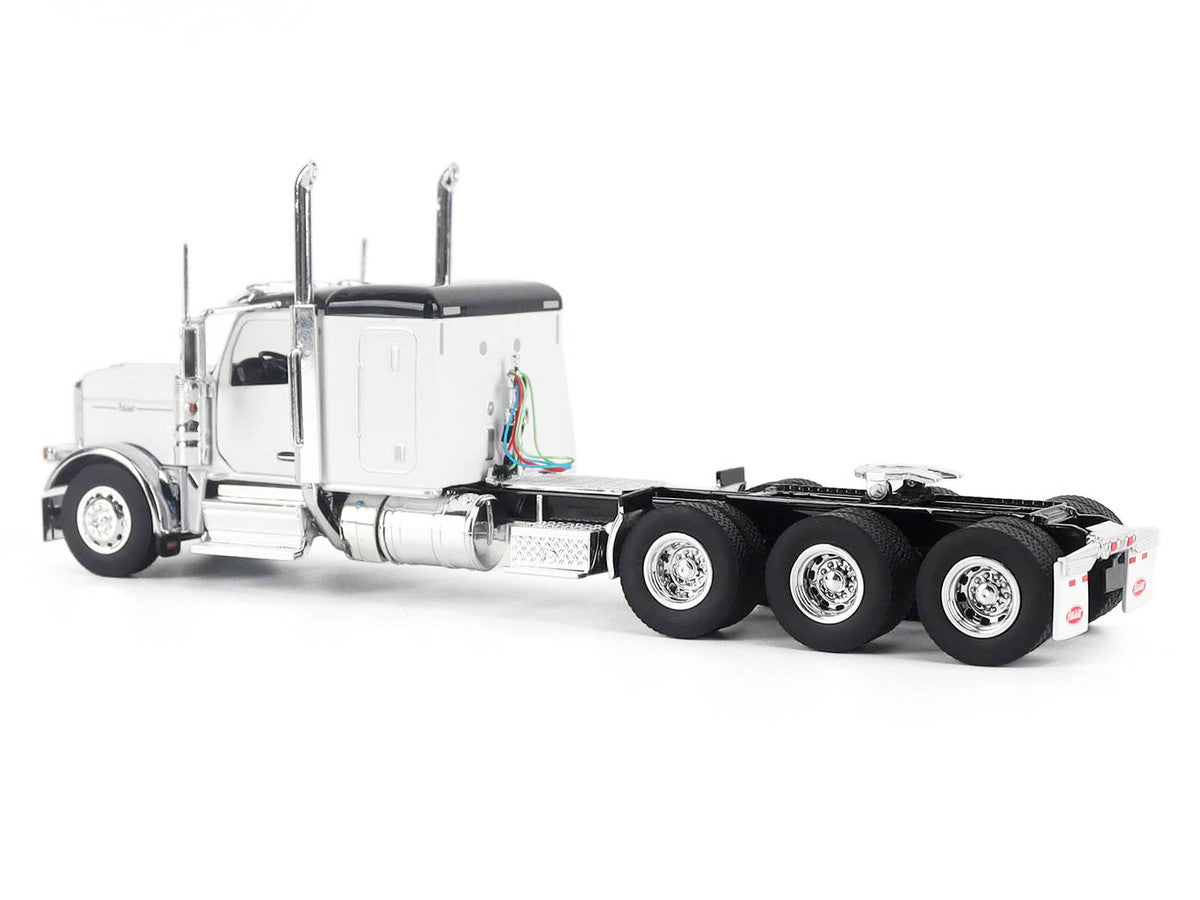 Peterbilt 589 Legendary Package Truck Tractor with 58" Sleeper White with Black Top "Transport Series" 1/50 Diecast Model by Diecast Masters