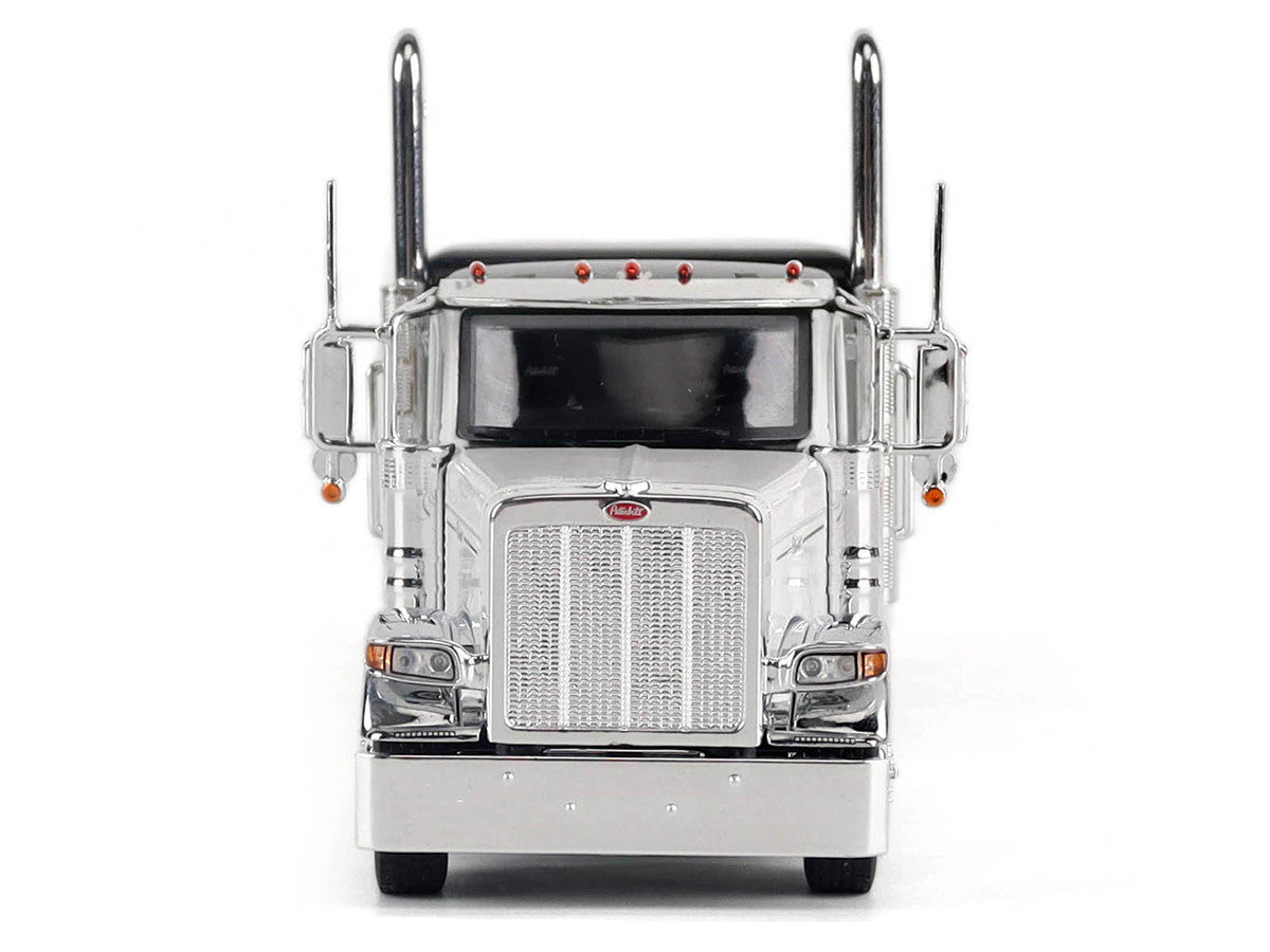 Peterbilt 589 Legendary Package Truck Tractor with 58" Sleeper White with Black Top "Transport Series" 1/50 Diecast Model by Diecast Masters