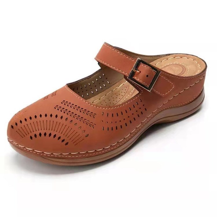 Women's Large Wedge Heel Vintage Scrub Air Breathable Sandals