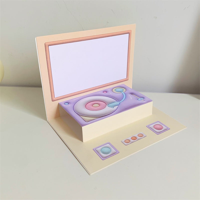 Phonograph Birthday Gift Creative Stereoscopic Greeting Cards