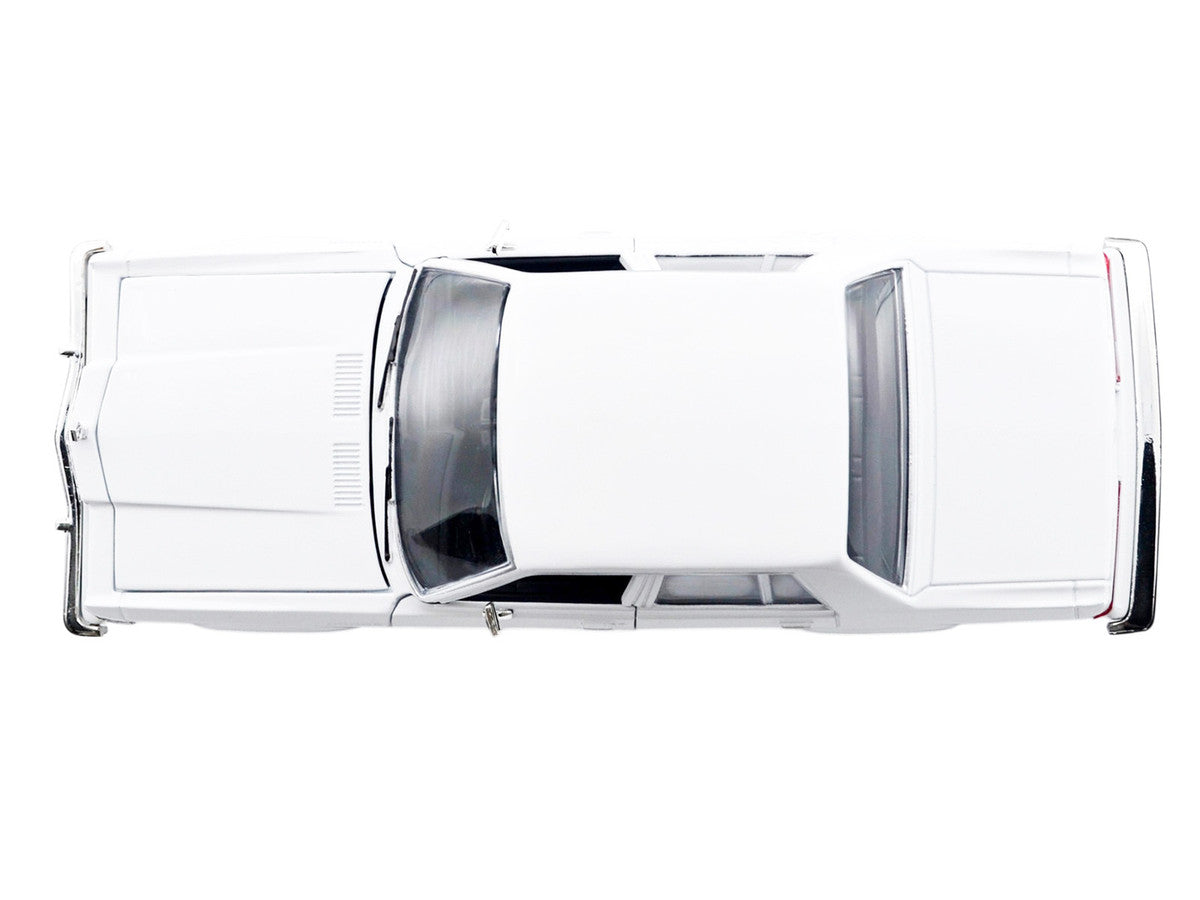 1986 Dodge Diplomat Police Car Unmarked White "Custom Builder's Kit" Series 1/24 Diecast Model Car by Motormax