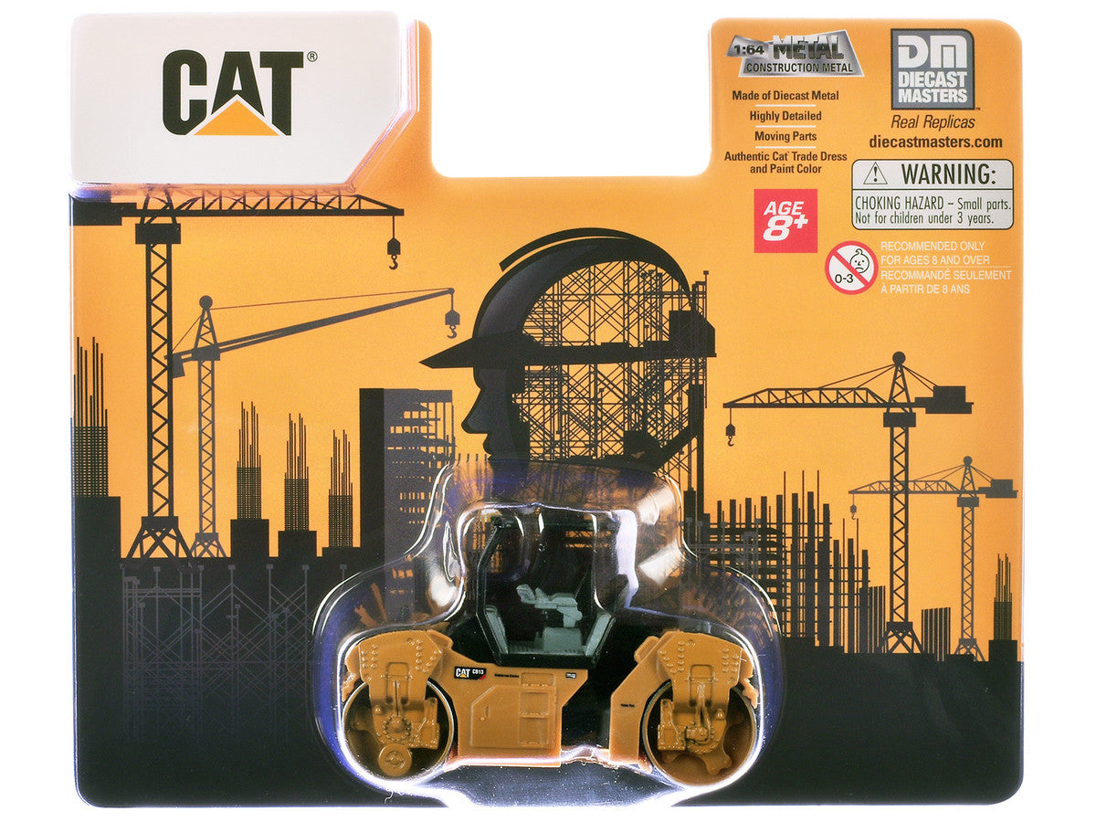 CAT Caterpillar CB13 Roller with ROPS Yellow 1/64 Diecast Model by Diecast Masters