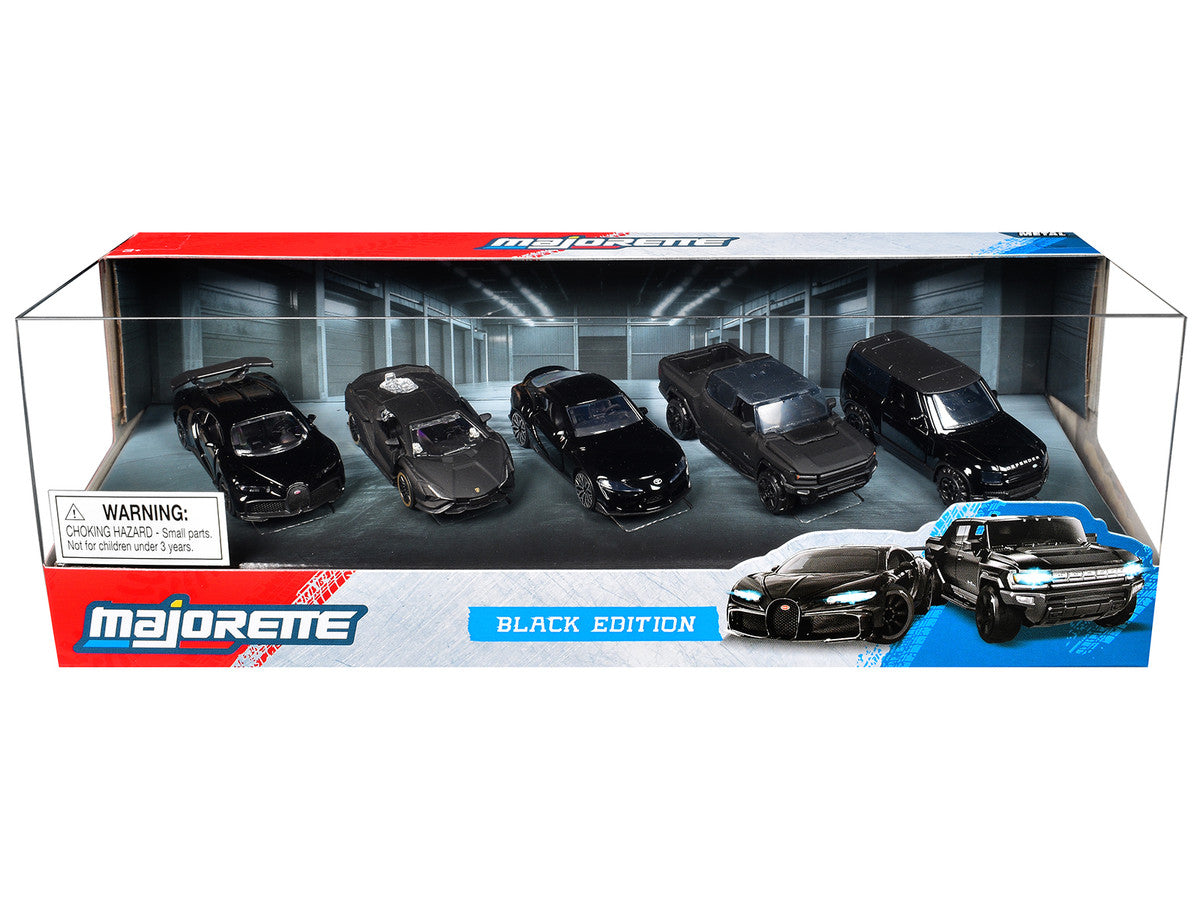 Black Edition (2026) 5 Piece Set 1/64 Diecast Model Cars by Majorette
