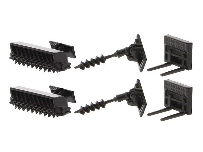 Set of 2 pieces CAT Caterpillar 272D2 Skid Steer Loader and CAT Caterpillar 297D2 Compact Track Loader with Accessories 1/64 Diecast Models by Diecast Masters