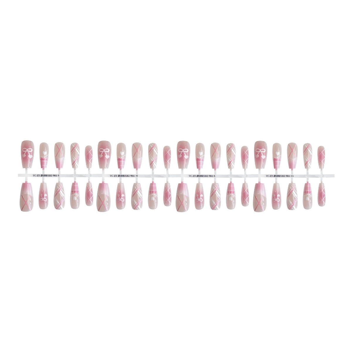 Dopamine Sweet Cool Butterfly Dark French Fake Nail Tip