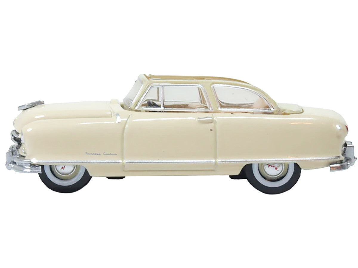 1950 Nash Rambler Custom Landau Convertible (Open) Champagne Ivory 1/87 (HO) Scale Diecast Model Car by Oxford Diecast
