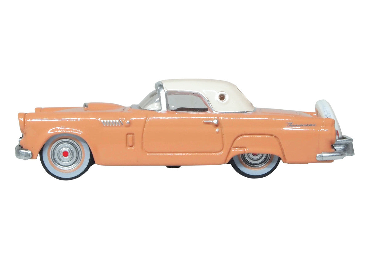 1956 Ford Thunderbird Buckskin Tan with Cream Top 1/87 (HO) Scale Diecast Model Car by Oxford Diecast
