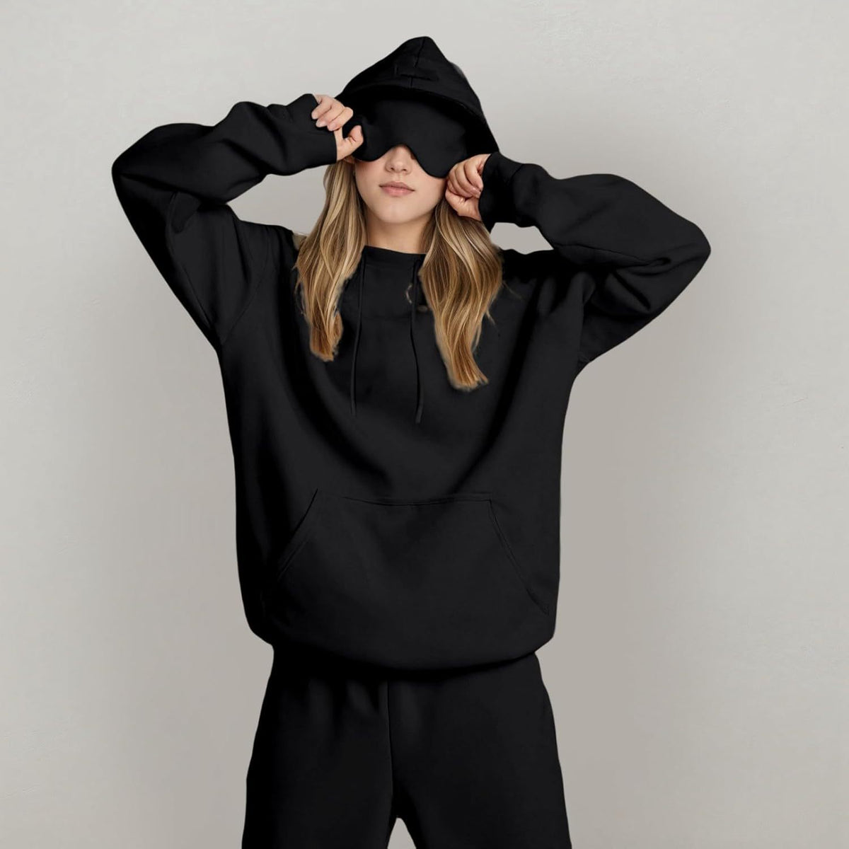 Women's Fashion Solid Color Hooded Top
