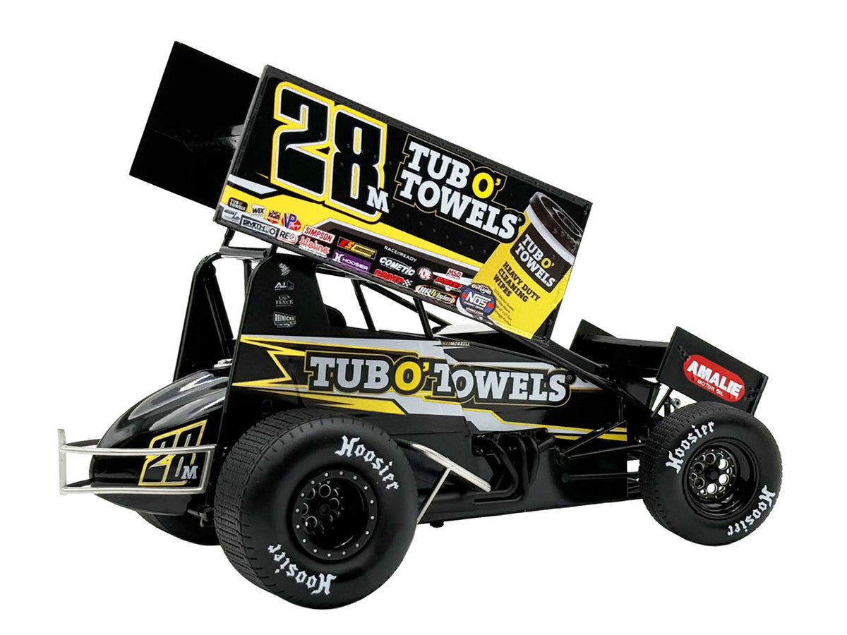 Winged Sprint Car #28M Conner Morrell "Tub O' Towels" (2026) 1/18 Diecast Model Car by ACME