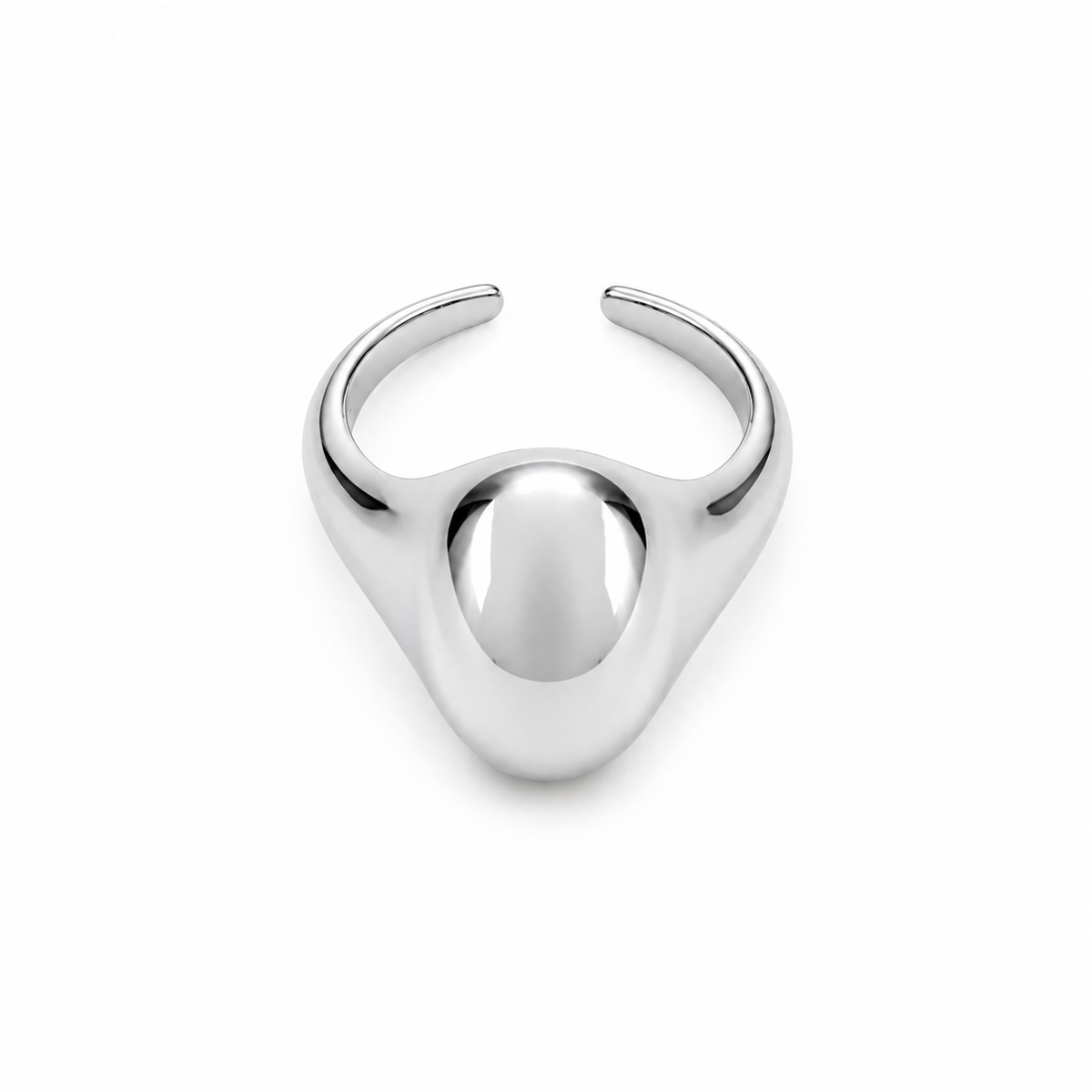 Modern Oval Dome Open Ring (D31)