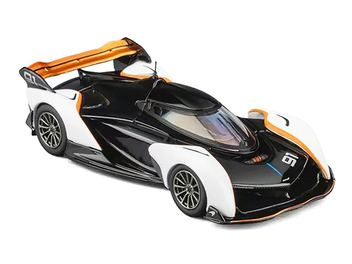 McLaren Solus GT #91 Black and White with Orange Accents 1/64 Diecast Model Car by CM Model