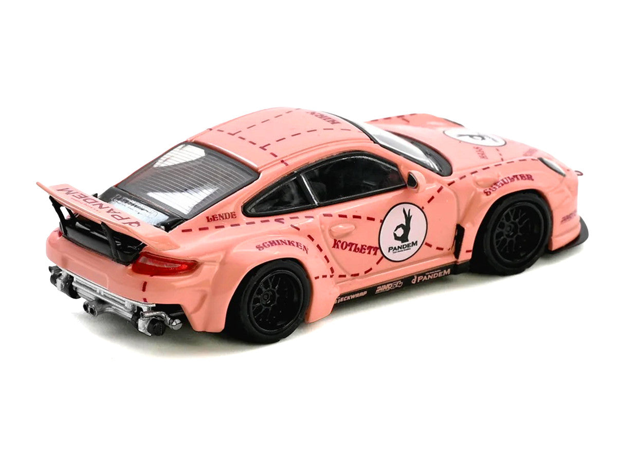 Pandem 997 "Pink Pig" Pink with Graphics 1/64 Diecast Model Car by Inno Models