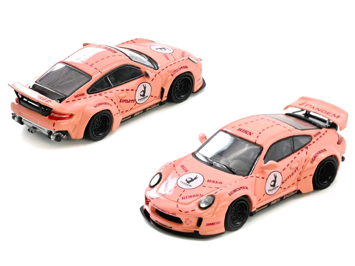 Pandem 997 "Pink Pig" Pink with Graphics 1/64 Diecast Model Car by Inno Models