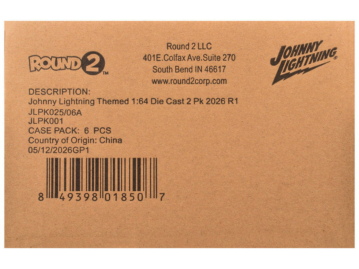 Johnny Lightning "2-Packs" 2026 Release 1 Set A of 6 pieces 1/64 Diecast Model Cars by Johnny Lightning