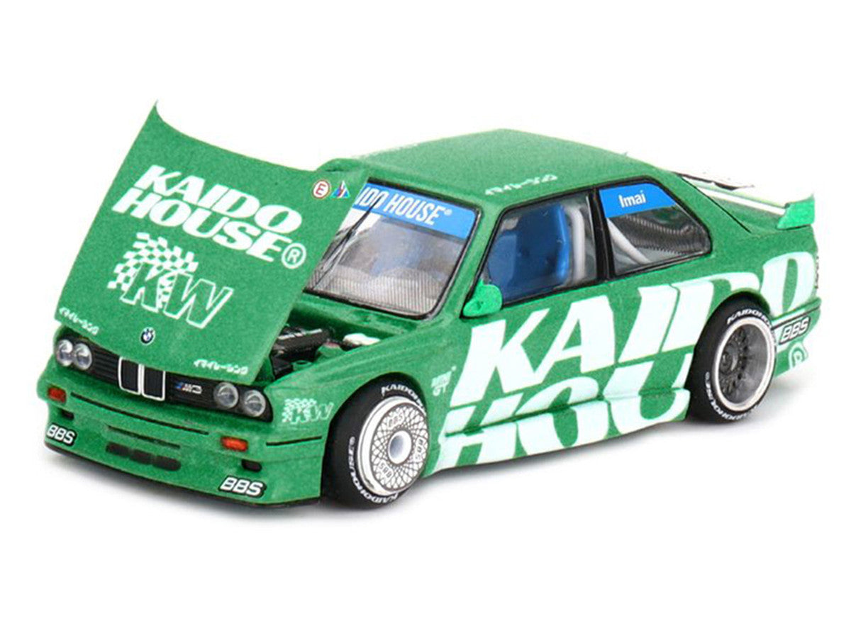 BMW M3 "Kaido Works V2" Green Metallic with Graphics (Designed by Jun Imai) "Kaido House" Special 1/64 Diecast Model Car by Mini GT