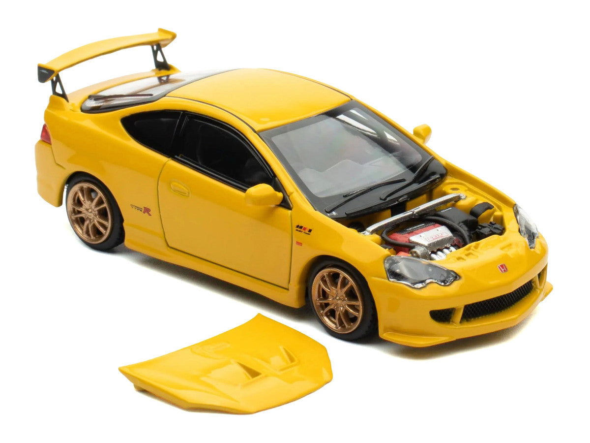 Honda Integra Type R (DC5) MUGEN RHD (Right Hand Drive) Phoenix Yellow 1/64 Diecast Model Car by MotorHelix