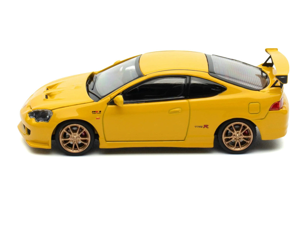 Honda Integra Type R (DC5) MUGEN RHD (Right Hand Drive) Phoenix Yellow 1/64 Diecast Model Car by MotorHelix