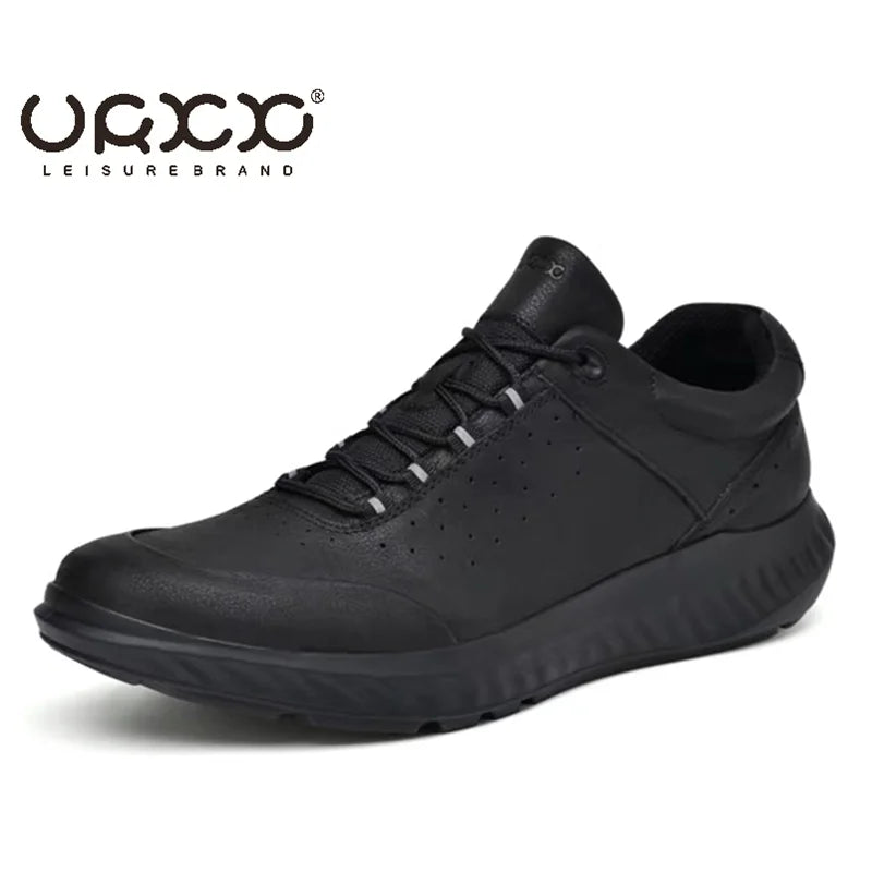 Men Shoes Autumn Winter Sports Casual Genuine Leather Soft Soled Outdoor Hiking Shoes Lightweight Breathable Non Slip Shoes Men