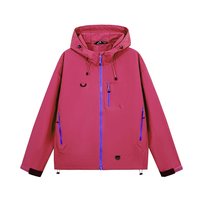Autumn Sports Jacket Waterproof Windproof Jacket Men Women Outdoor Sports Hiking Running Mountaineering Hooded Casual Sport Coat