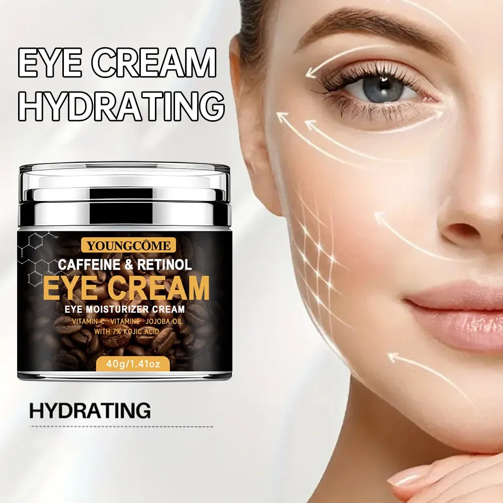 Caffeine Eye Cream Fade Dark Circles Eye Cream Firming Removal Puffiness Moisturizing Lightening Anti-aging Eye Cream