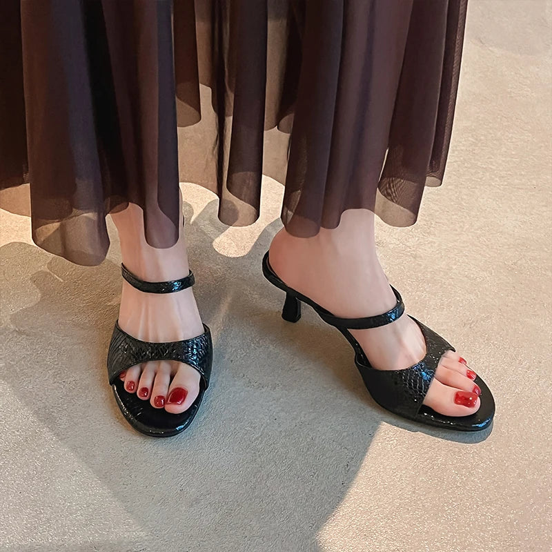 JOZHAMTA Size 34-43 Women Real Leather Casual Flats Slippers Comfort Slides Sandals Soft Fashion 2025 Daily Home Outdoor