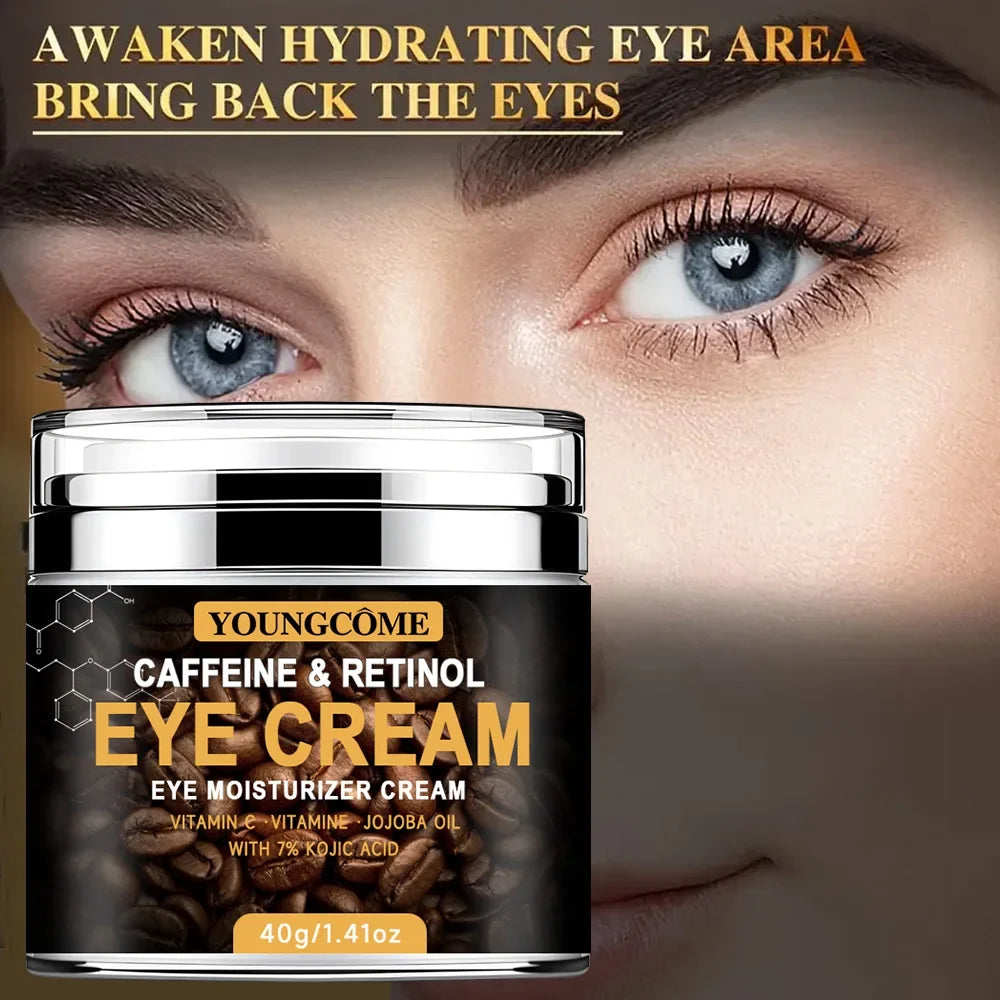Caffeine Eye Cream Fade Dark Circles Eye Cream Firming Removal Puffiness Moisturizing Lightening Anti-aging Eye Cream