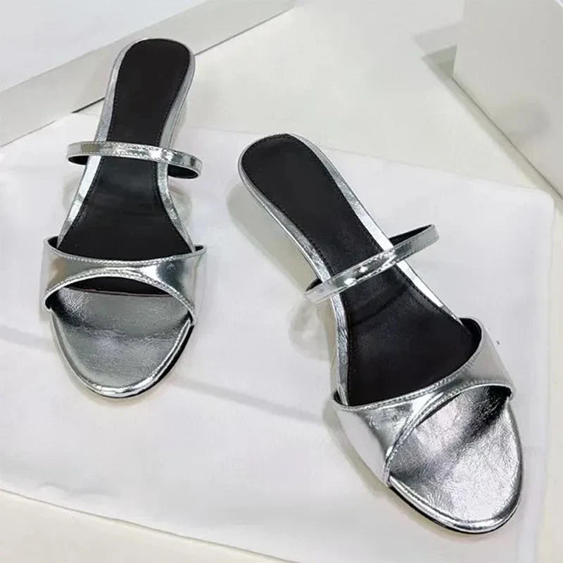 JOZHAMTA Size 34-43 Women Real Leather Casual Flats Slippers Comfort Slides Sandals Soft Fashion 2025 Daily Home Outdoor