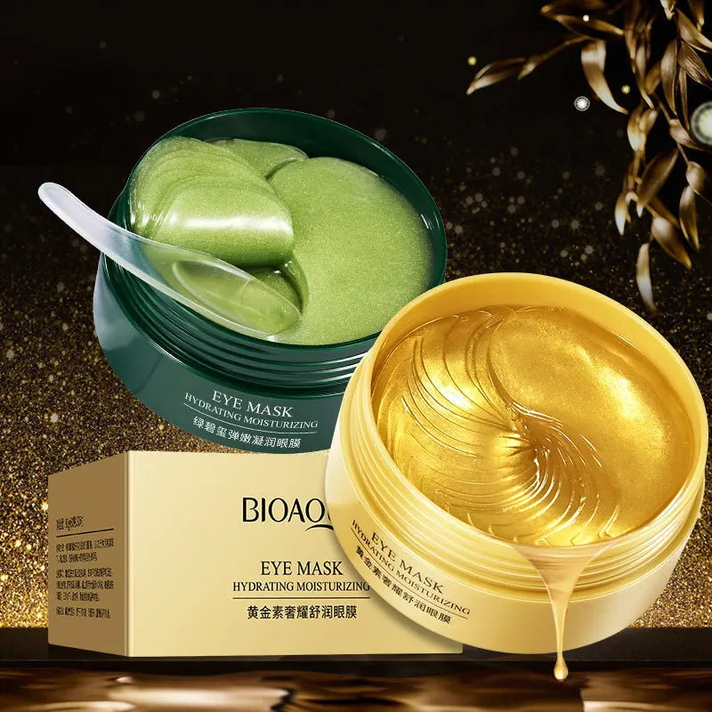 120pcs BIOAQUA Gold Crystal Collagen Eye Mask Anti Dark Circles Anti-Wrinkles Seaweed Moisturizing Eye Patches Eyes Skin Care