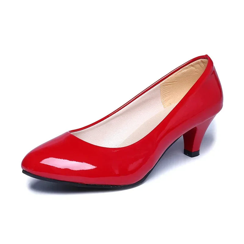 New Women High Heels Nude Shallow Mouth Pumps Fashion Shoes Office Work Party Shoes Ladies Wedding Shoes Solid Color Heels Women
