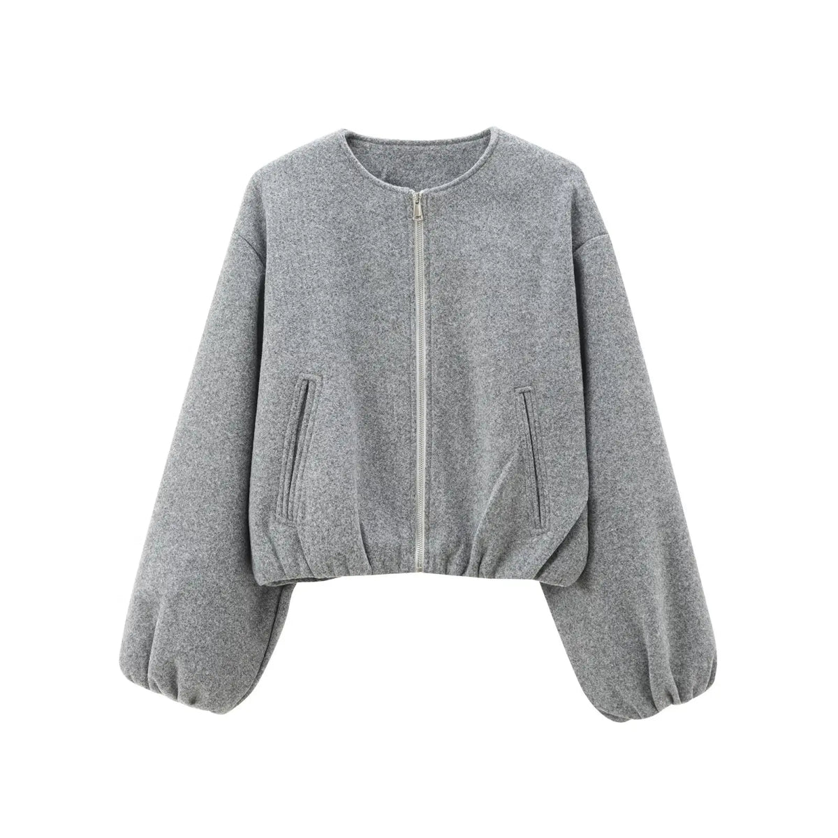 MUJER Black Bomber Jackets for Women Zipper Varsity Jackets Women Soft Cropped Jackets Woman 2025 Long Sleeve Winter Coat Female