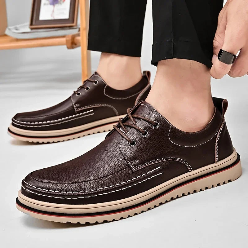 Leather Men Oxfords Shoes Handmade Italian Mens Casual Shoes Brand Leisure Male Loafers