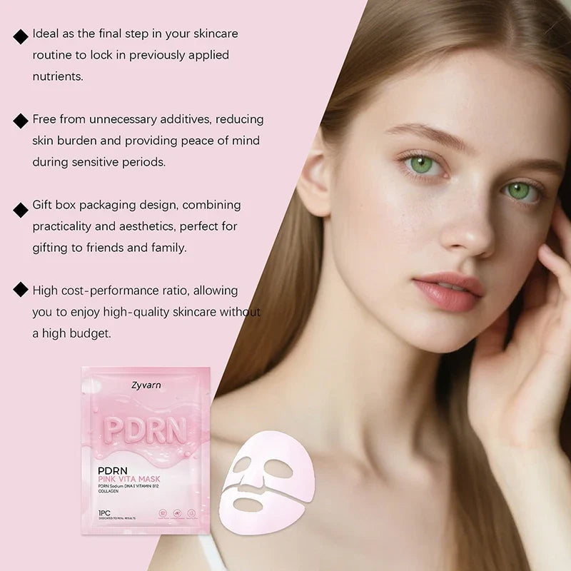 PDRN Pink Skincare Set Salmon Dna Collagen Vita Coating Mask Lift Firm Skin Make Skin Glow Moisturizing Nourishing Skincare Set