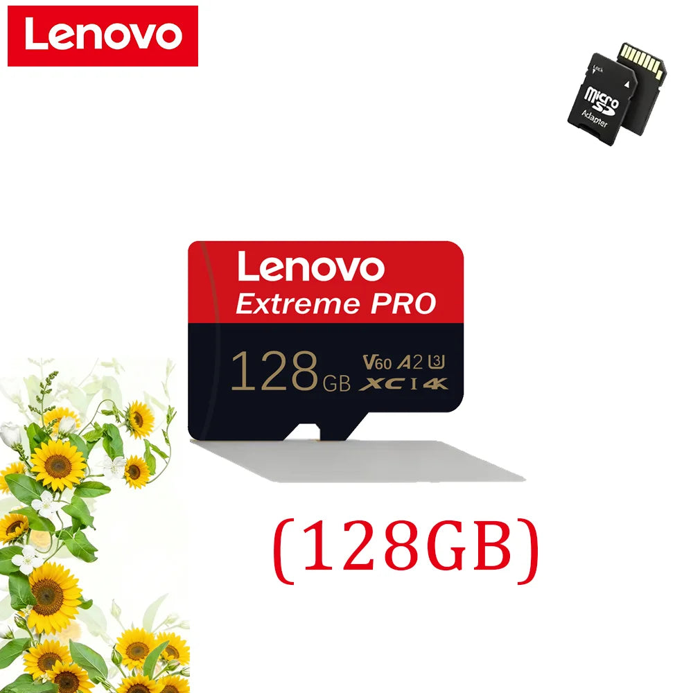 Lenovo 512GB Game-Exclusive Micro TF SD Card A2 V60 High Speed 4K Ultra-HD Video Flash Card 64GB Memory Card for Phone Camera PC